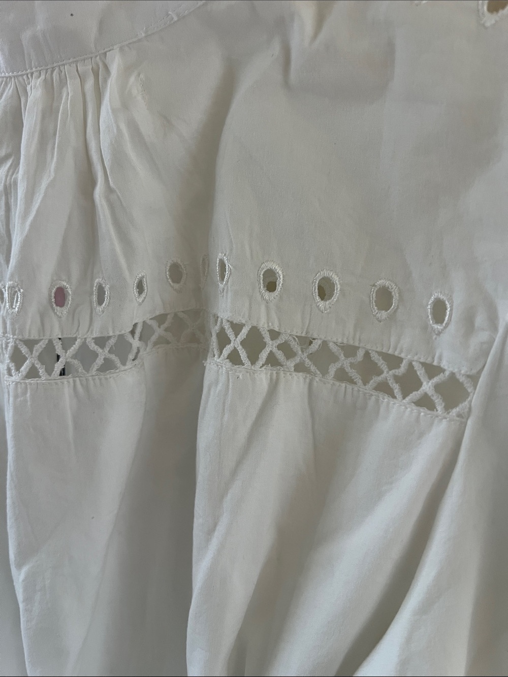Avec Les Filles White Eyelet Long-Sleeve Button-Front Dress - Picture 10 of 12